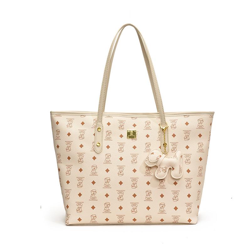 

Сумка женская новая модная большой вместимости нишевого дизайна сумка-тоут сумка на плечо ретро трендовая сумочка белый