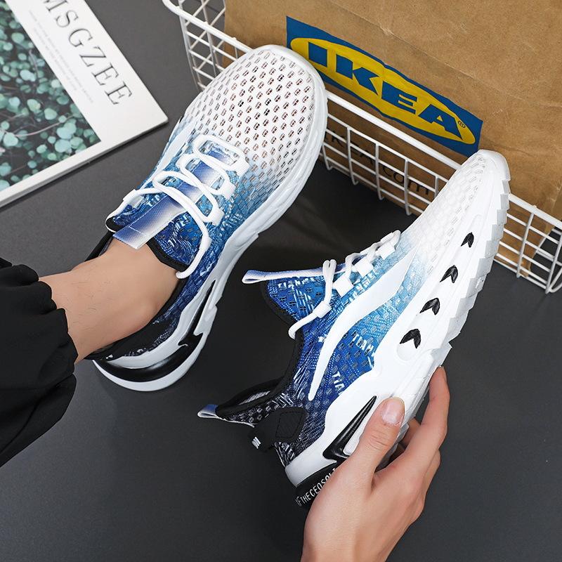 

Men s shoes autumn breathable thin mesh hollow sports casual running mesh deodorant lightweight men s versatile mesh shoes 44