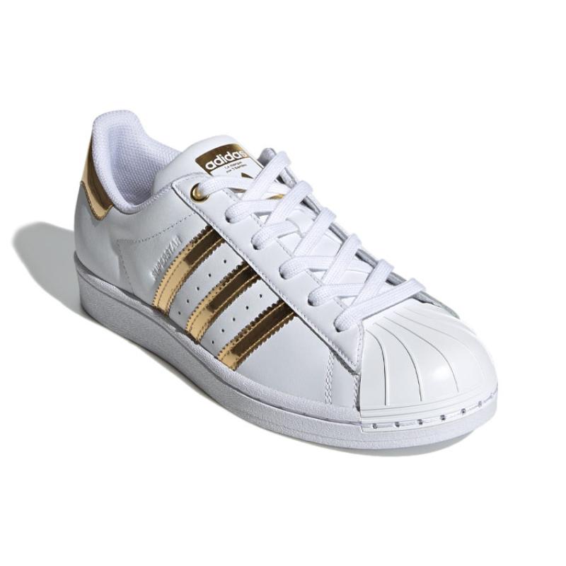 Adidas Women's Superstar Metal Toe 'White Gold Metallic' Women's Sneakers FV3330