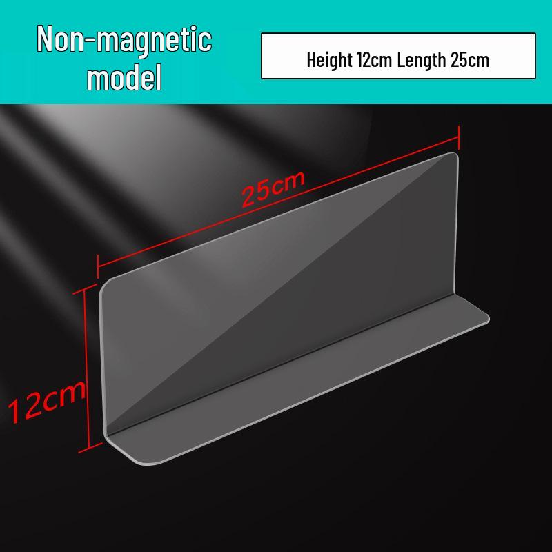 Transparente L-förmige magnetische PVC-Regalteiler für Supermärkte und Kioske