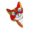 Sunlight Catching Cat Sticker Stained Glass Window Cling, Vintage Colorful Kitty Decal, Removable Static Cling for Door Wall Car, UV-Resistant
