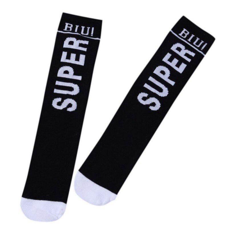 

Дети Колено Высокие носки для девочек Мальчики Модное письмо Хлопок Спортивная школа Носки