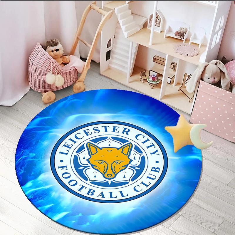 1PC round rug Fc Crest Design Printed Round Area Rug ,Rug For Home Office, Round Chair Rug, Decorative Carpet Fan gifts Christmas gift