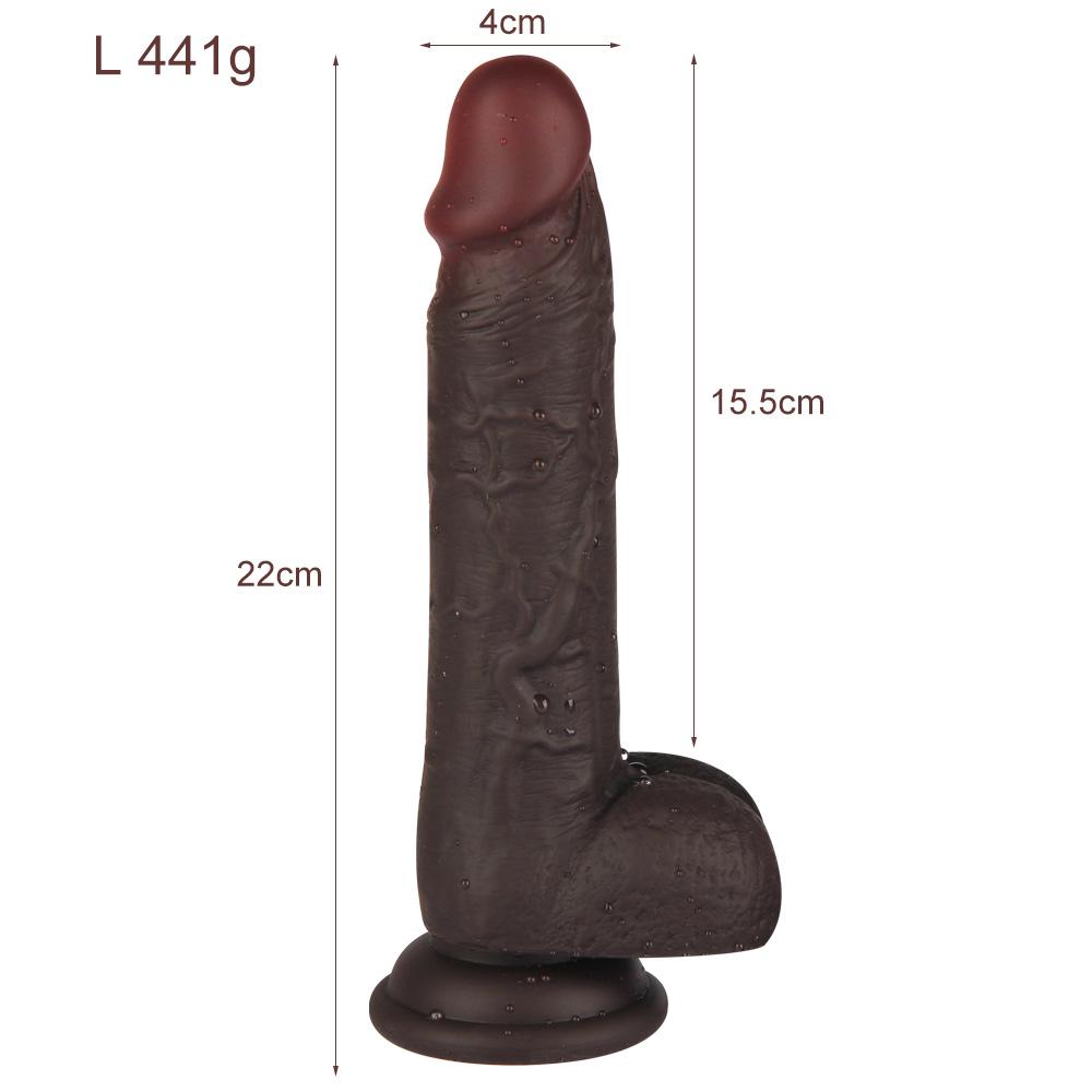 Black Oversized Realistic Dildo Stallion Soft Meat Stick Liquid Silicone Dildo Female Masturbation Orgasm Artifact Sex Toys