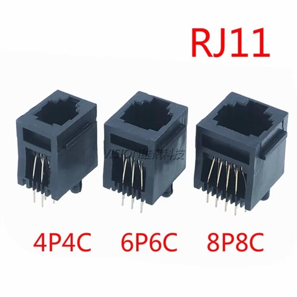 5Pcs Vertical Telephone Connector Socket Connector Female Socket Communication Accessories