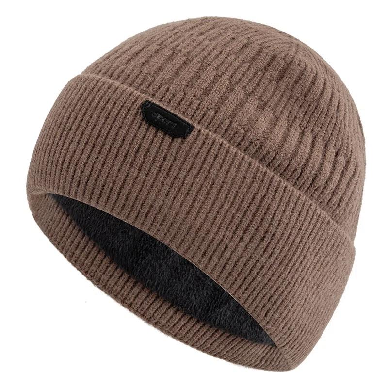 New Style Unisex Winter Hat Fur Lined Warm Dandy Cap Stylish Soft Beanie Hats For Men Women Thicken Ski Sports Knitted Hat
