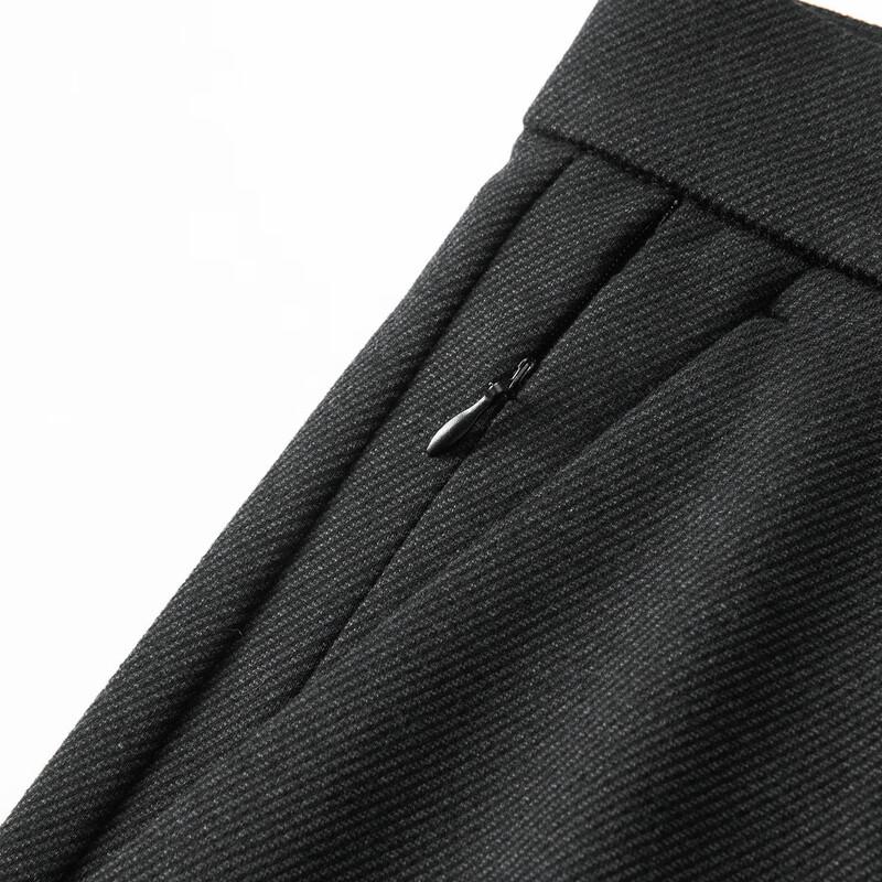 MONTAGUT Men's Winter Wool Blend Straight-Leg Casual Pants