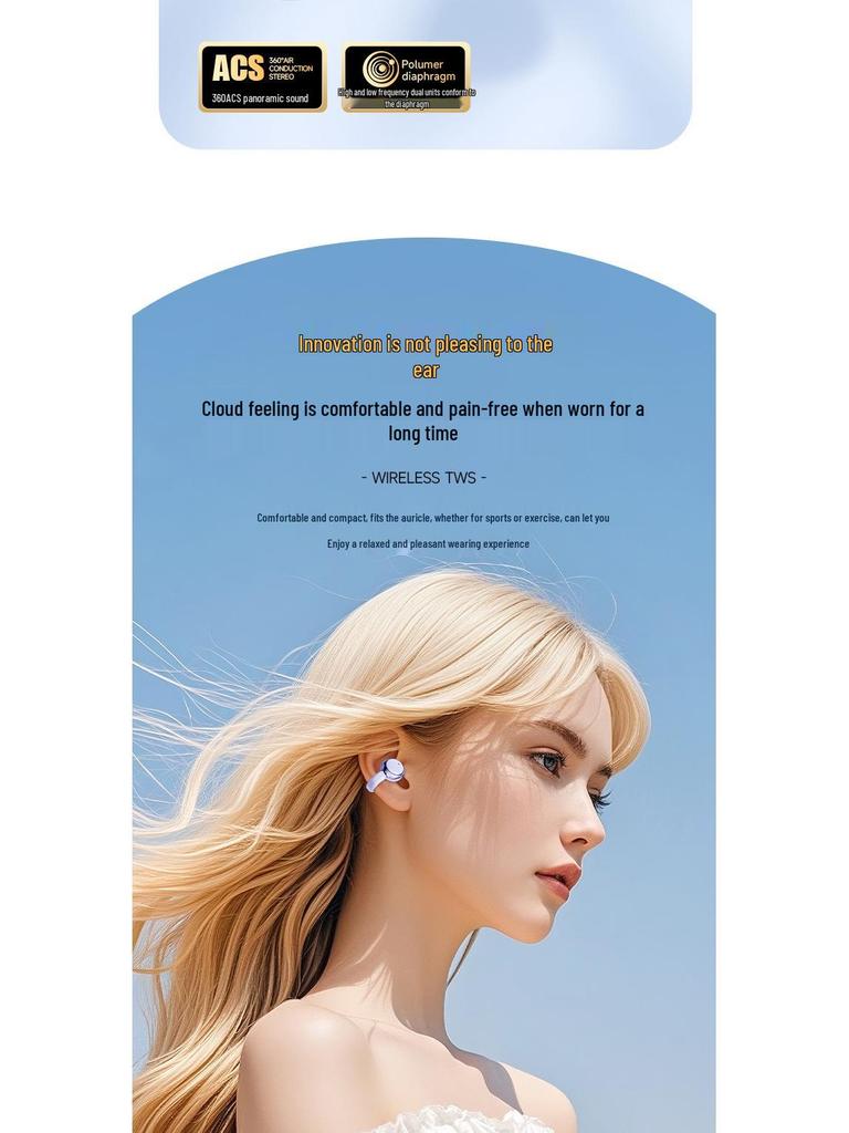 2026 Q9 Rotating Dual Wireless Clip-on Bluetooth Headphones