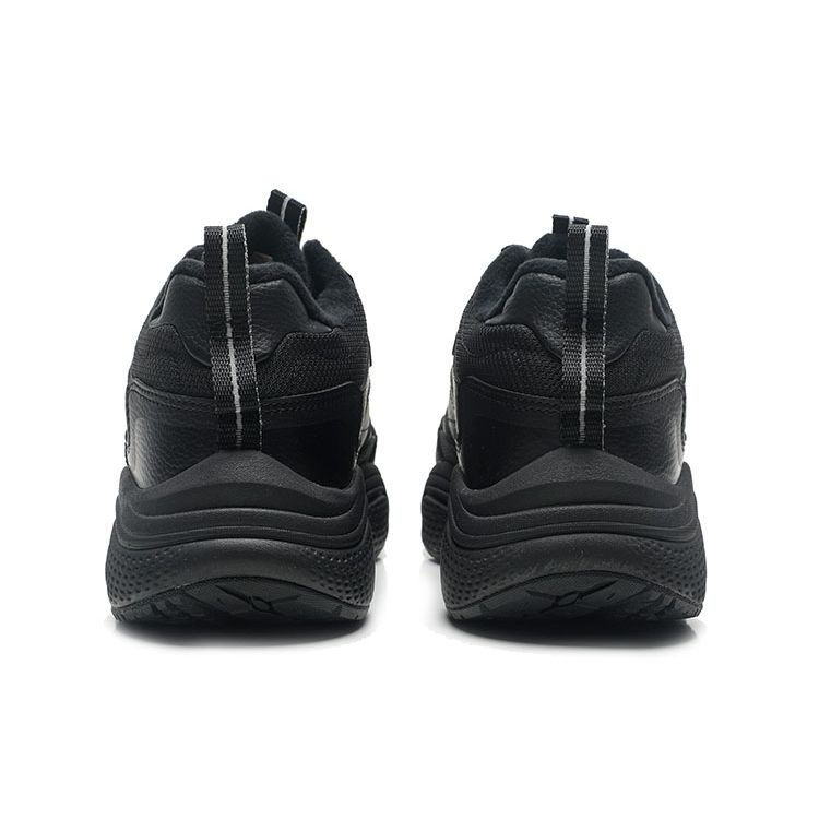 Anta Lifestyle Series Fabric Suede Leather Warm Waterproof Low-Top Casual Shoes Men Sneaker Black 912348981-1