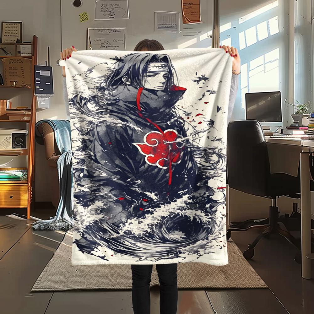 1Pc Cartoon Print Flannel Blanket, High Quality Comfortable for All Seasons, Home Decor, Warmth and Comfort, Perfect for Christmas Birthday Gift