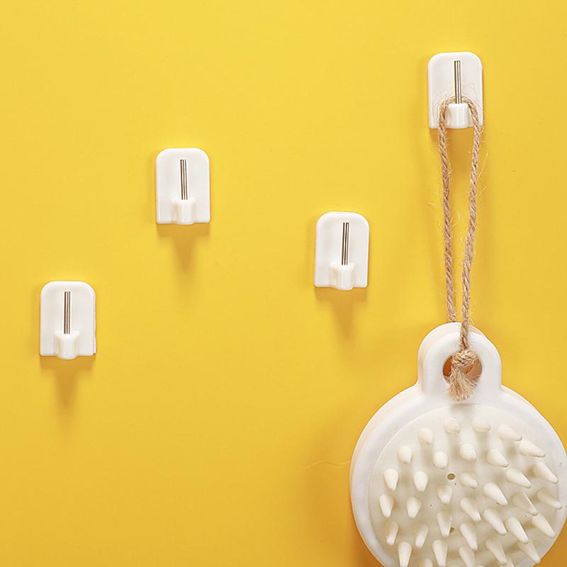 10 Stück selbstklebende Haken für Gardinenstangen, Hintertür, Aufbewahrungsregal, Fenster, selbstklebend, Hängehaken, Schlüsselhalter, Badezimmer, Handtuchhalter