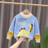 Autumn Winter Kids Cartoon Dinosaur Sweater Coat for 2-6T Soft Warm Fleece Children Girls Boys Outwear Clothes Tops