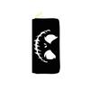 The Nightmare Before Christmas PU Leather Long Zip Wallet Single Zipper Clutch Purse, Multi-Function Makeup Bag, Jack Skellington Print 3pcs