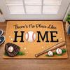 Baseball Theme Doormat Entrance Mat Sport Fan Decor Rug for Front Door Utility Indoor Outdoor Utility Mat 40x60cm