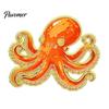 Metal Octopus Badge Cartoon Sea Animal Brooch, Dolphin Whale Seahorse Enamel Decorative Pin Pin, Hats Bags Scarves Clothes Accessory Ocean Brooch
