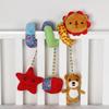 Infant Stroller Toy,Baby Car Seat Toys for Infant Bed Stroller Suitable Pram Crib Plush for Kids Spiral Activity Toy with Rattles and BB Squeaker