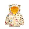 Baby Boy Hooded Lightweight Down Jacket Kids Girl Cartoon Dinosaur Zipper Coats Autumn Winter Warm Christmas Outerwear