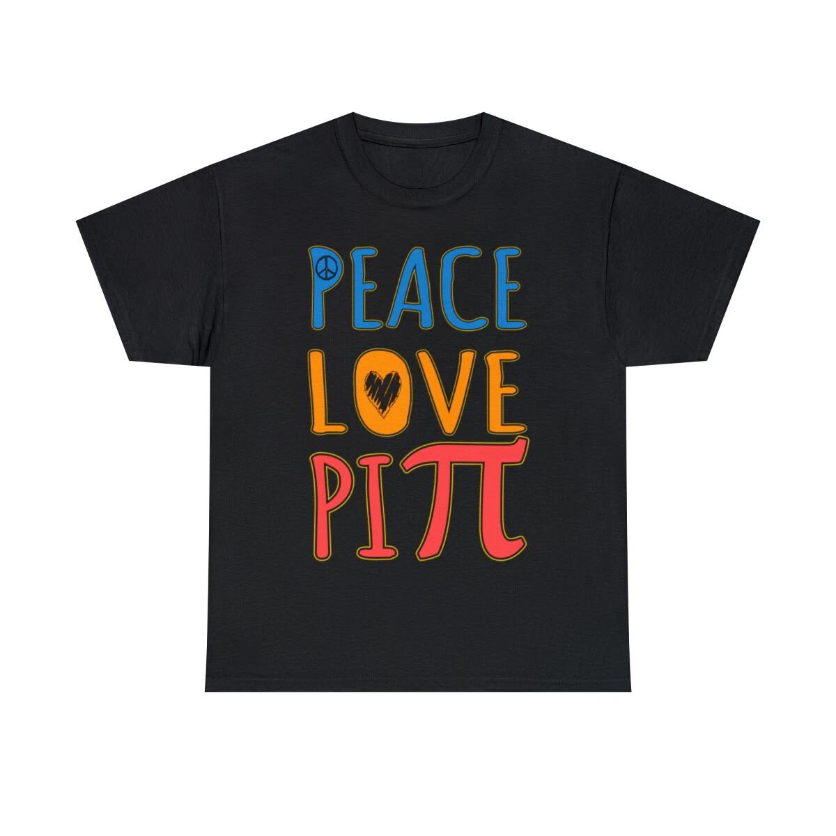 Peace Love Pi Graphic Tee Shirt, S-5XL 2XL