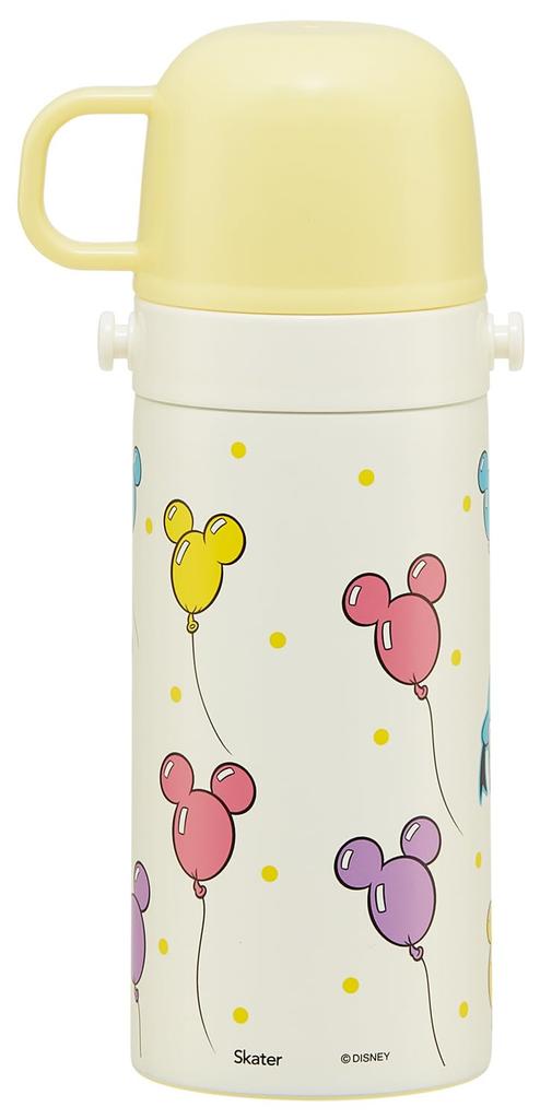 Skater Stainless Steel Water 400ml 350ml and Disney Mickey Friends Small Water Sports Water Bottle with Balloon SKCP368964 Kids' Bottle, 2-Way Design,