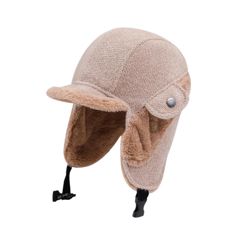Super Warm and Velvet Lei Feng Hat, Men's and Women's Winter Couple's Ear Protection Hat, Cold-proof Cap, Versatile Fashion Cloth Hat