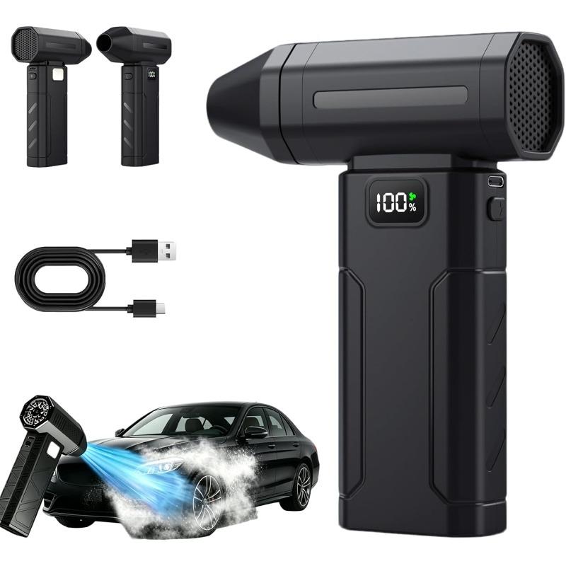 Ultra-Powerful 150,000 RPM Portable Turbo Fan, Compressed Air Duster Alternative for PC Cleaning and Car Detailing, Stepless Speed Control (1 Pcs)