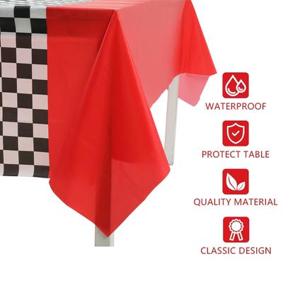 3Pcs Table Cloth Lightweight Portable Classic Retro Racing Car Style Tablecloths for Racing Fans Car Party Decoration