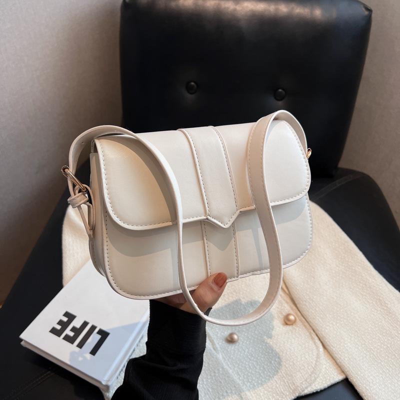 Small square bag women's messenger high-end splicing single shoulder underarm bag trendy messenger bag women's large-capacity simple women's bag