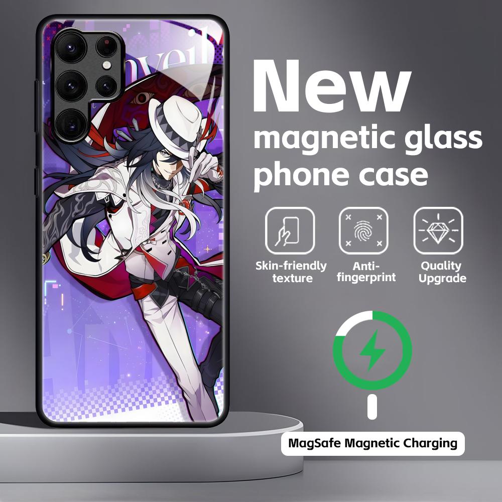 Honkai Star Rail Ashveil  Phone Case For Samsung S26 S25 S24 S23 S22 S21 Plus Ultra Note20 Glass Magnetic Case