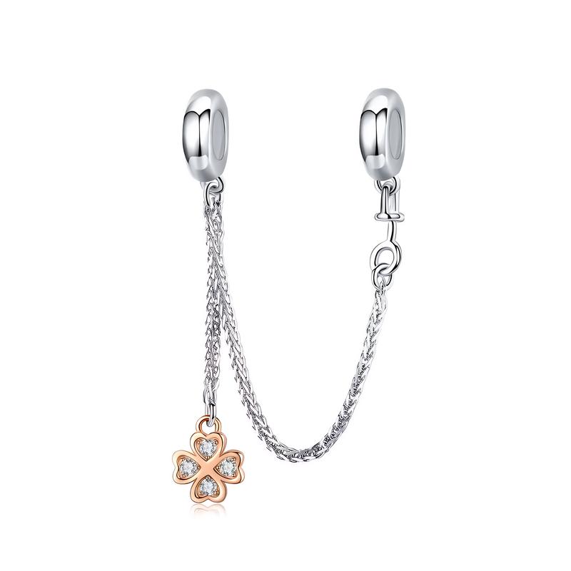 Charms Do Pandora Łańcuszek Zabezpieczający Charms Koniczyna Srebro 925 Charmsy Trusky
