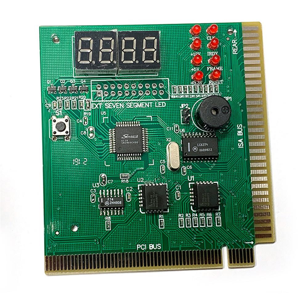 4-Digit PC Analyzer Diagnostic Post Card Motherboard Fault Tester For ISA PCI