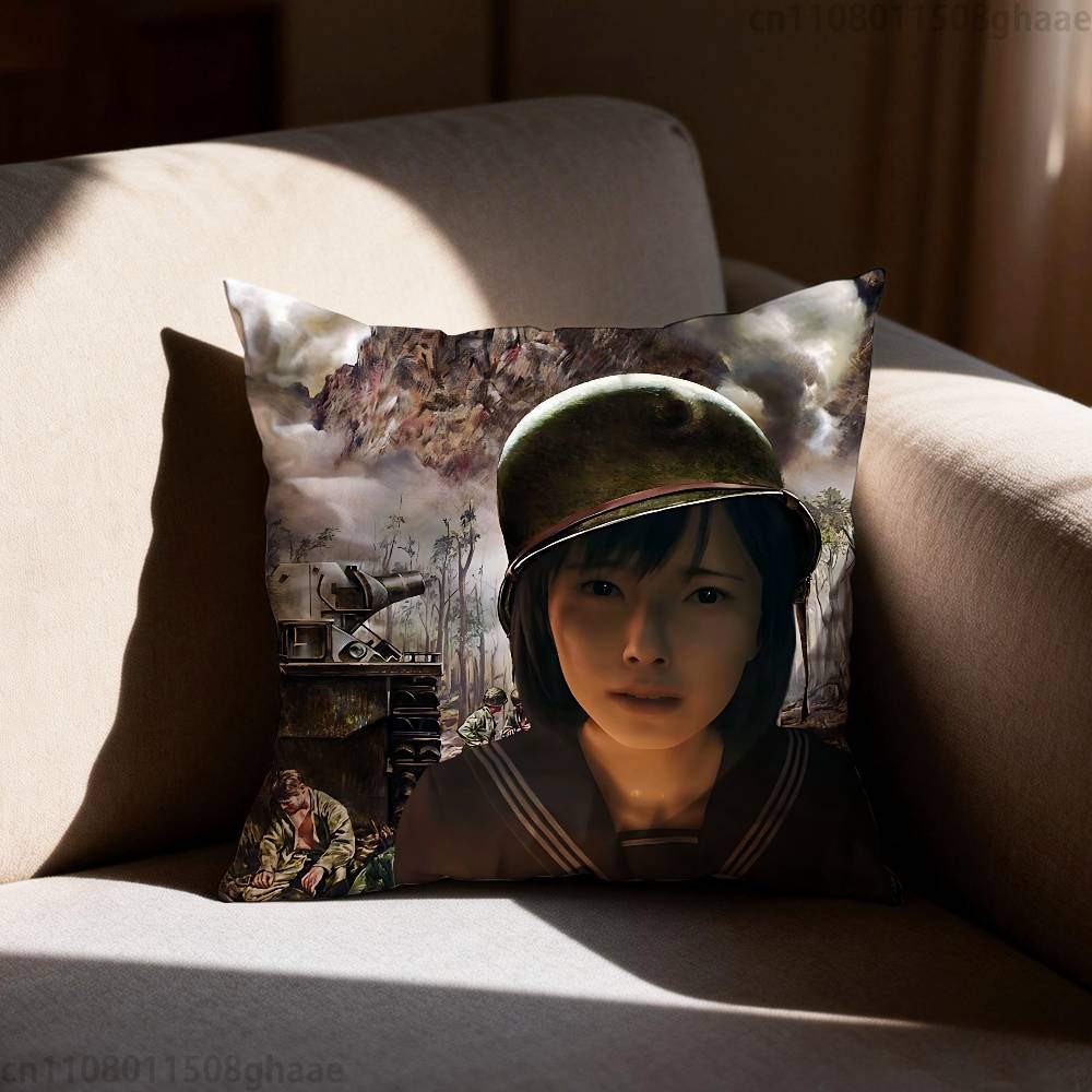 Game SSilent Hill Pillow Case Pillow Case Living Room Sofa Cushion Cover Suitable For Home Bedroom Room Decoration