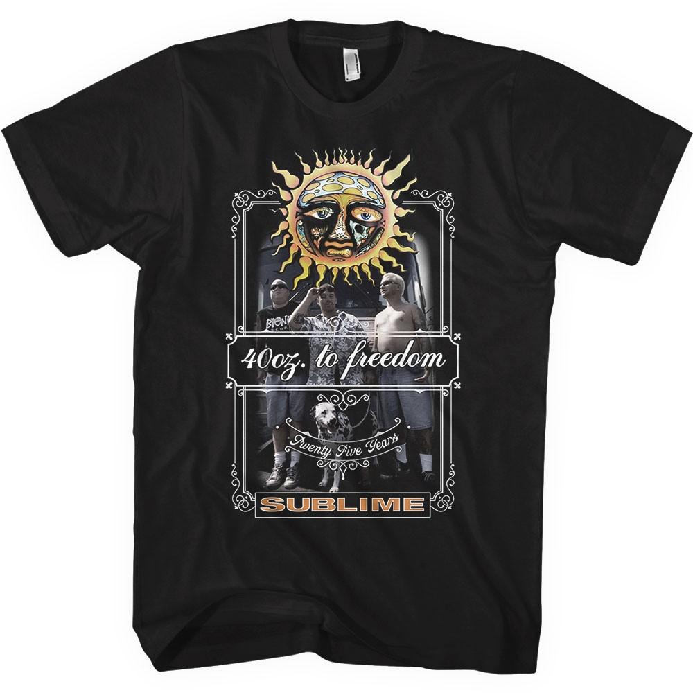 Men s Sublime 25 Years T-shirt Medium Black 4XL