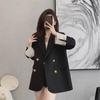 Spring-Autumn 2024 Gold Button One-Size Loose Blazer Jacket