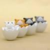 4 Pieces Miniature Garden Cat Figurines Toys Animals Figurine Decoration