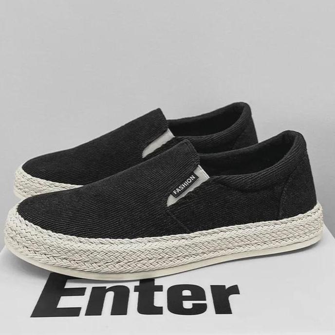 Tênis Casuais Slip-On de Lona Brancos Masculinos para Primavera, Respiráveis Estilo Old Beijing