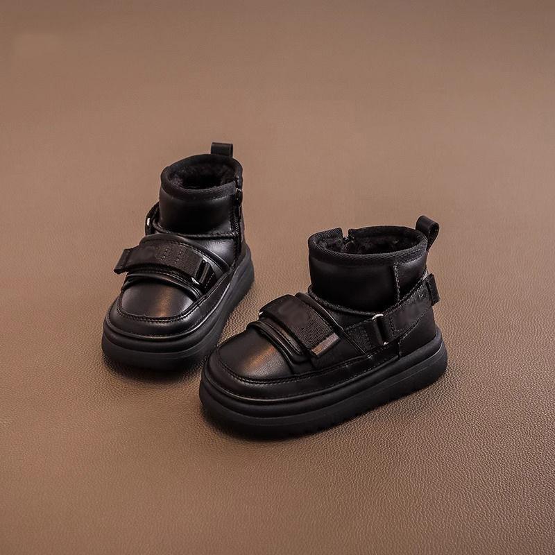Children's snow boots 2025 winter new boys' shoes big cotton shoes thickened boys' velvet shoes girls' baby shoes