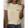 Women's Summer T-shirt - Paris Minimalist Gradient Pattern - Beautiful Women's Round Neck Casual Sports, Comfortable Short Sleeves for All Seasons
