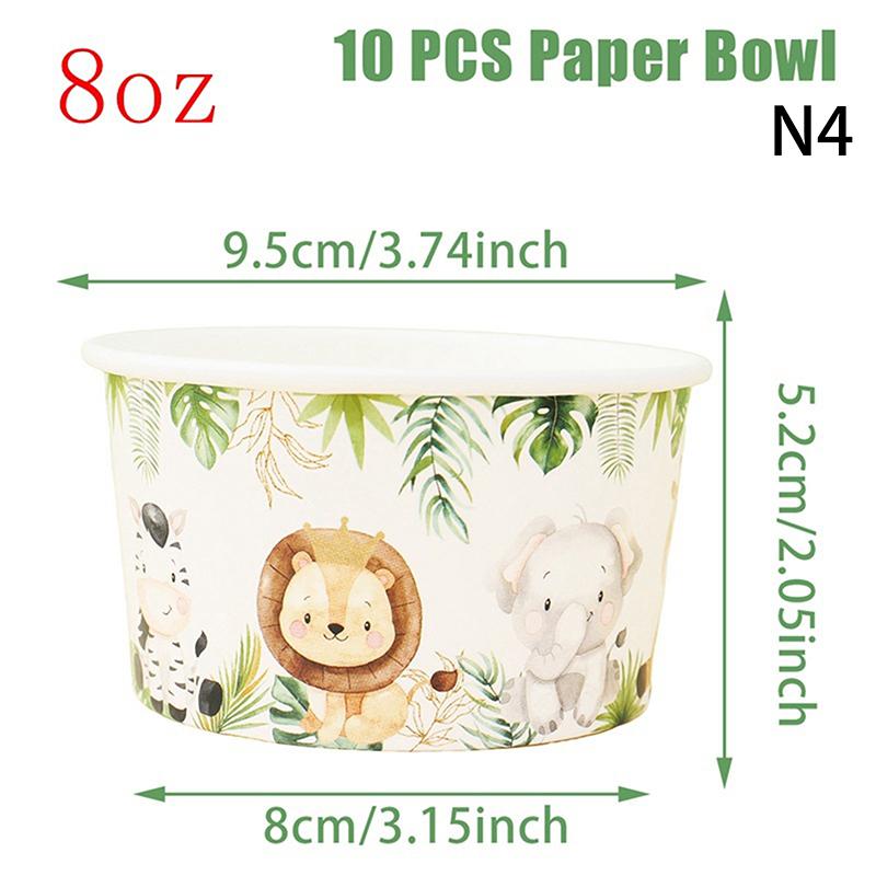 

10 шт. 8 унций бумажные миски для мороженого с принтом клубники и авокадо, декор для вечеринки по случаю дня рождения, детская посуда, десертная чашка, принадлежности для вечеринки по случаю детского душа 4