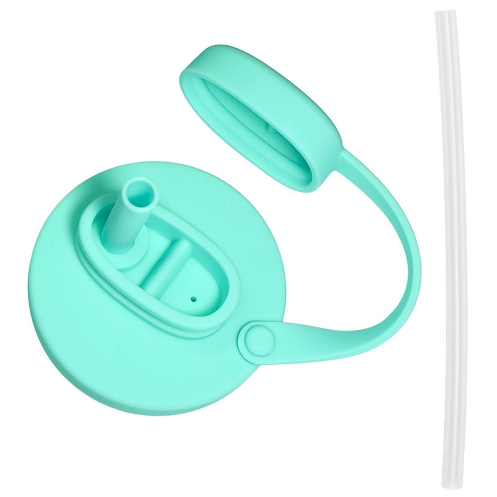 -Can Lids With Straw, -Can Lids With Handle, Reusable Straws Silicone, Can Covers For , Pouch Topper No Spill, -Free, Airtight Seal One Size циан