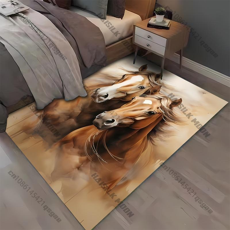 

Horse Carpet for Living Room Game Rugs Soft Floor Cartoon Rugs Bathroom Rug Mat Yoga Mat Home Decor Rugs for Bedroom 40x60cm