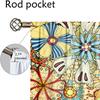 2Pcs Retro Floral Curtains Colorful Hand-drawn Pattern Living Room Study Sunshade Bohemian Style Decor Curta