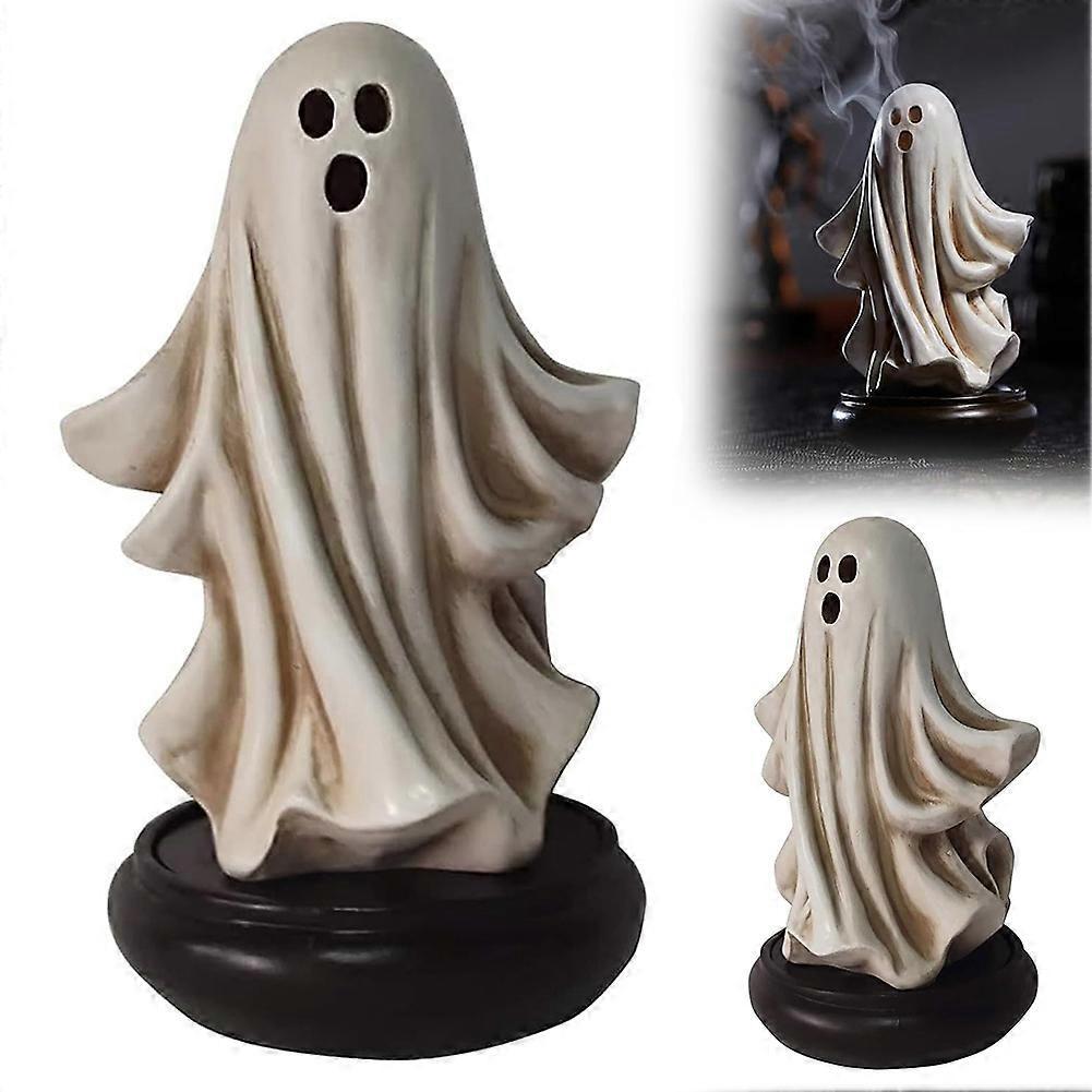 Incense-Burners Cute Resin Ghosts Figurine Ornaments for Desk Shelf Decor