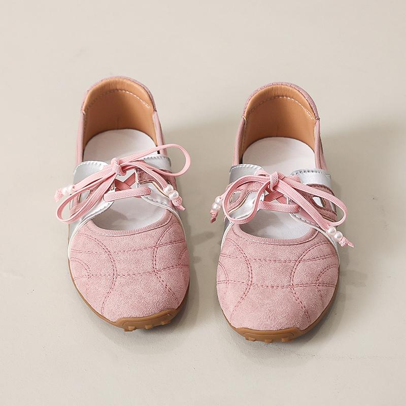 Fall 2025 New Women's Shoes French Thin Sole Color Block Mary Jane Shoes