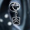 1Pcs Metal Car Keychain Badge Key Chain Rings Car Accessories For Citroen C1 C2 C3 C4 C5 C6 C8 C4L DS3 DS4 DS5 DS5LS DS6