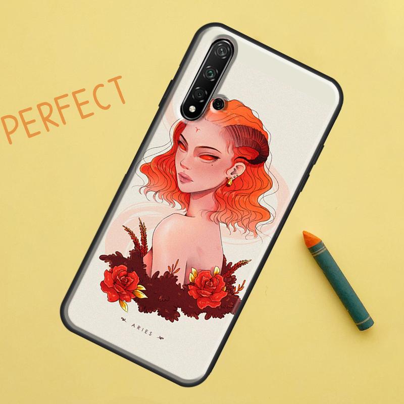 Horoscope Girl Scorpio Taurus Virgo For Huawei Nova Y91 Y70 Y72 Y73 Y60 Y90 Y61 8i 7i 11i 12i 12s 9 10 SE P20 P30 P40 Lite Case