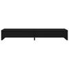 Dual Monitor Stand with Drawers Black Oak Effect 100 X 27 X 15 Cm