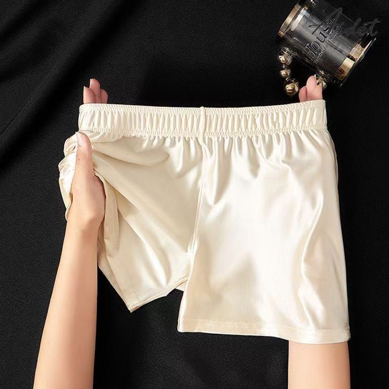 

Satin Aro Men s Loose Ice Silk Sleep Boxer Shorts - Breathable High-End Underwear 2XL for 120-140 jin