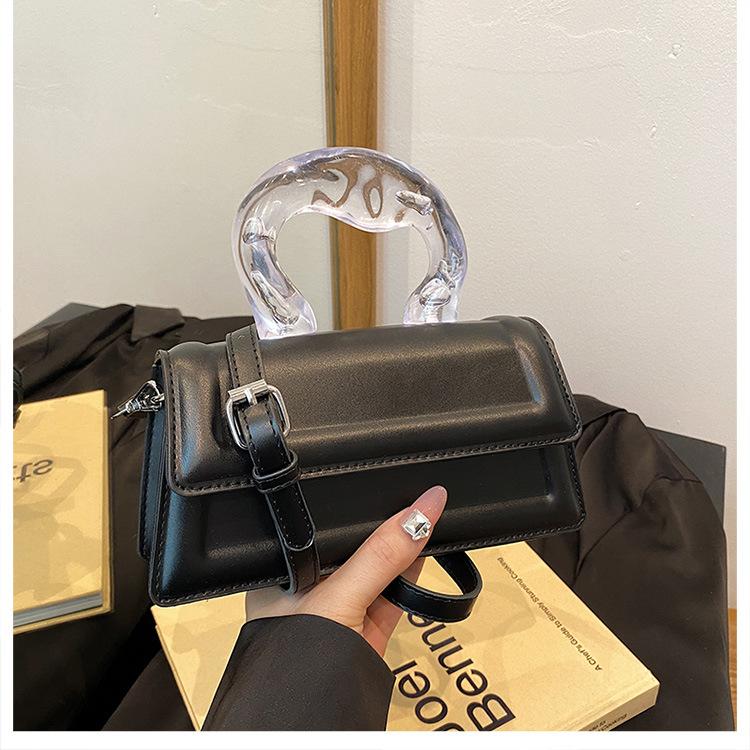 

Популярная популярная сумка 2024 года, новая модная сумка через плечо с высокой текстурой, сумка в иностранном стиле чёрный