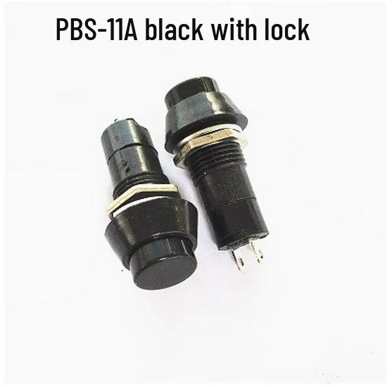 Round Self-Locking Self-Resetting Momentary Push Button Switch, 12MM, Red/Green