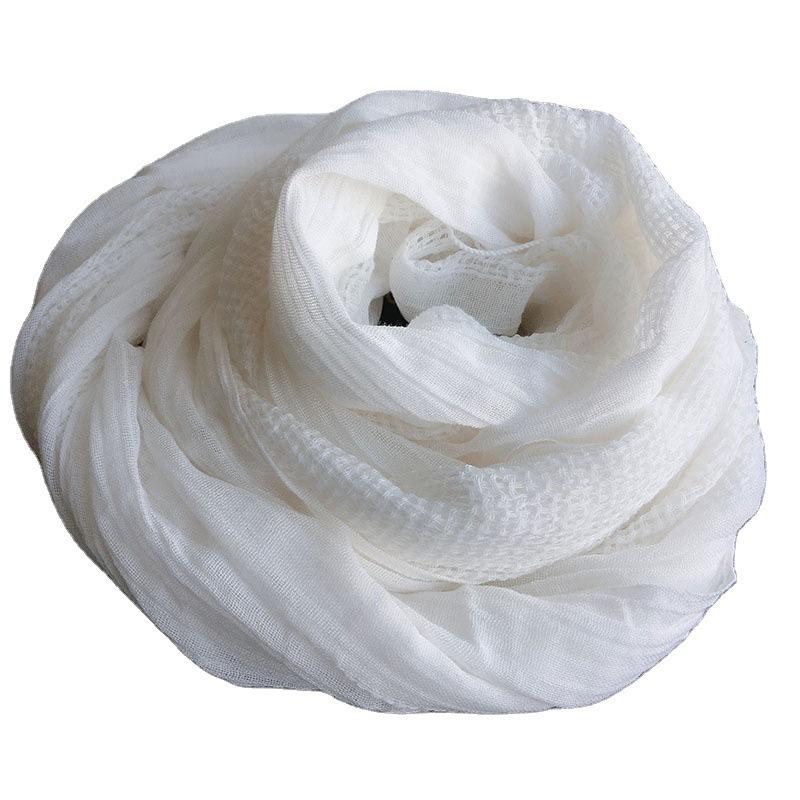 White Cotton Scarf Multi-Specification Plant Dyeing Embryo Cloth Square Scarf Triangle Scarf Lace Shawl Teaching